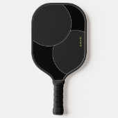 Black Pickleball Paddle mit Namen (Rückseite)
