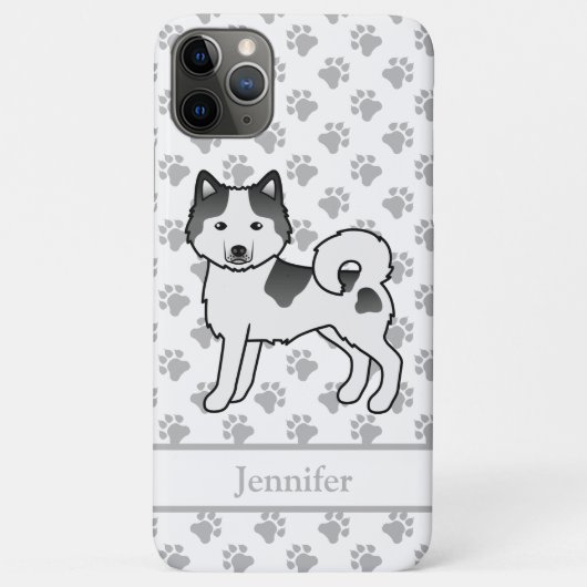Black Piebald Alaskan Malamute Niedlicher Hund & N Case-Mate iPhone Hülle (Rückseite)