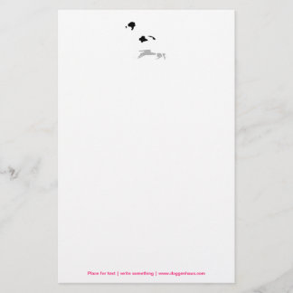 Black Piebald Great Dane Briefpapier