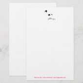 Black Piebald Great Dane Briefpapier (Vorne/Hinten)