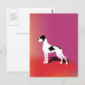 Black Piebald Great Dane Postkarte (Vorne/Hinten)