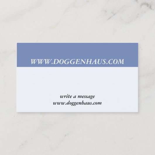 Black Piebald Great Dane Visitenkarte (Rückseite)