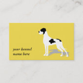 Black Piebald Great Danes Visitenkarte (Vorderseite)