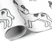 Black Piebald Siberian Husky Niedlich Dog Pattern Geschenkpapier (Rolleneckpunkt)