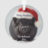 Black Pig Christmas Ornament (Rückseite)