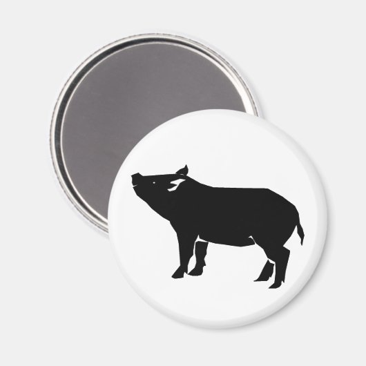 Black Pig Magnet (Vorderseite/Rückseite)