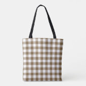 Black Pilgrim Hat on Brown Plaid - Thanksgiving Tasche (Rückseite)