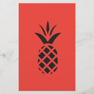 Black Pine Apple in Red Briefpapier