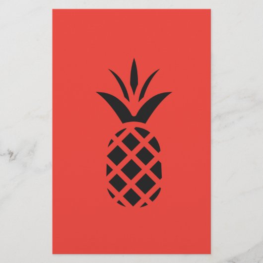 Black Pine Apple in Red Briefpapier (Vorderseite)