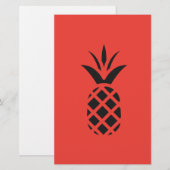 Black Pine Apple in Red Briefpapier (Vorne/Hinten)