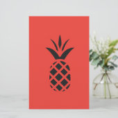 Black Pine Apple in Red Briefpapier (Stehend Vorderseite)