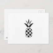 Black Pine Apple Postkarte (Vorne/Hinten)