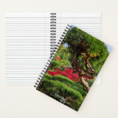 Black Pine Tree und Red Japanisches Ahorn Foto Notizblock (Innen)