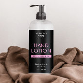 Black & Pink 4 OZ Kosmetisches Flaschenwaschmittel Rechteckiger Aufkleber