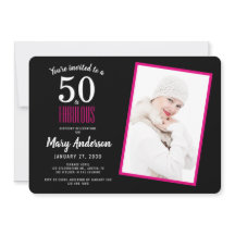 Black Pink 50 und fabelhafte 50. Geburtstagsparty