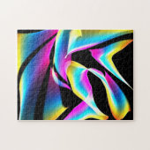 Black Pink and yellow abstract Puzzle (Horizontal)