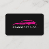 Black Pink Auto Fahrer Chauffeur Retro Modern Visitenkarte (Vorderseite)