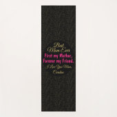 Black Pink Beste Mama je Chic Modern Modern Mother Yogamatte (Vorderseite)