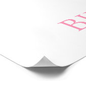 Black Pink Birthday Party Custom 20x30 Foto Poster (Ecke)