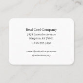 Black & Pink Bow Monogram Visitenkarte (Rückseite)