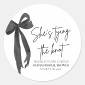 Black Pink Bow Sie bindet das Brautparty des Knote Runder Aufkleber (Vorderseite)