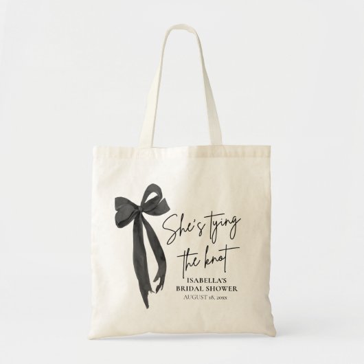Black Pink Bow Sie heiratet Brautparty Tragetasche (Vorne)