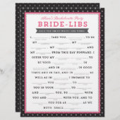 Black & Pink Bride Libs Spiel (Vorne/Hinten)