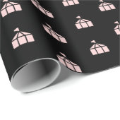 Black Pink Circus Theme Girl Geschenkpapier (Rolleneckpunkt)