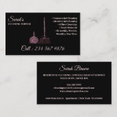 Black Pink Cleaning Service Janitorial funkeln Visitenkarte (Vorne/Hinten)