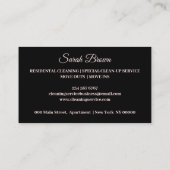 Black Pink Cleaning Service Janitorial funkeln Visitenkarte (Rückseite)