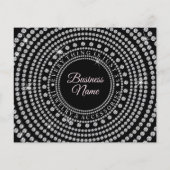 Black Pink Diamond Kalligraphie Juwelen Danke Flyer (Hinten)
