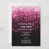 BLACK PINK DIAMOND WATERFALL GEBURTSTAGSPARTEI EINLADUNG (Vorderseite)