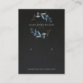 BLACK PINK FOLIAGE MONOGRAM EARRING DISPLAY LOGO VISITENKARTE