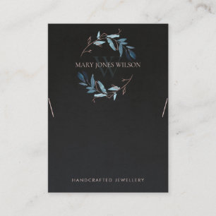 BLACK PINK FOLIAGE MONOGRAM NECKLACE DISPLAY LOGO VISITENKARTE