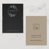 BLACK PINK FOLIAGE MONOGRAM NECKLACE DISPLAY LOGO VISITENKARTE (Vorne/Hinten)