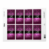 BLACK PINK FUCHSIA LILA AMETHYST DAMASK MONOGRAMM (Vorne)