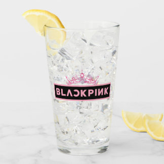 Black Pink Glass Cup Glas
