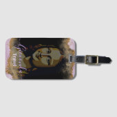 Black Pink Glitter Leonardo Da Vinci Gioconda Gepäckanhänger (Vorderseite (Horizontal))