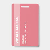 Black Pink Glitzern VIP All Access Pass Event ID Ausweis (Rückseite)