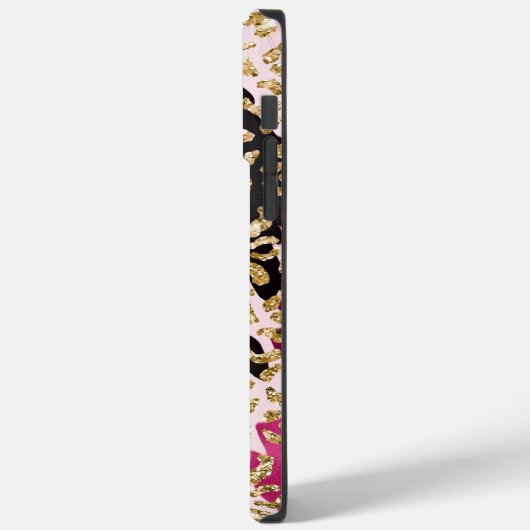 Black Pink Gold Leopard Case-Mate iPhone Hülle (Rückseite / Links)