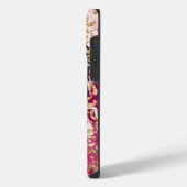 Black Pink Gold Leopard iPhone Hülle (Linke Seite)