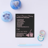 Black Pink Janitorial Maid House Reinigung Flyer (Einzeln)