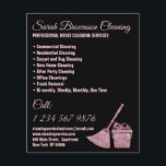 Black Pink Janitorial Maid House Reinigung Flyer<br><div class="desc">Black Pink Janitorial Maid House Reinigung</div>