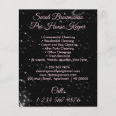 Black Pink Janitorial Maid House Sauberes Flyer (Hinten)