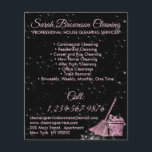 Black Pink Janitorial Maid House Sauberes Flyer<br><div class="desc">Black Pink Janitorial Maid House Sauberes</div>