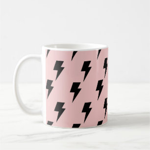 Black Pink Lightning Y2K Indie Bold Mornings Kaffeetasse