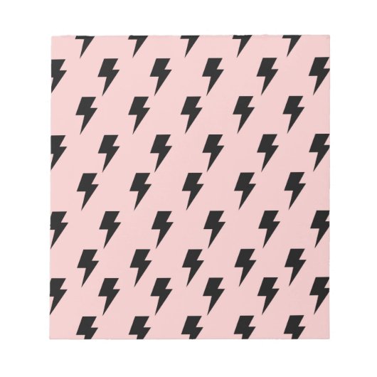 Black Pink Lightning Y2K Indie Bold Notes Notizblock (Vorderseite)