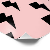 Black Pink Lightning Y2K Indie Bold Wall Decor Poster (Ecke)
