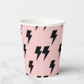 Black Pink Lightning Y2K Indie Trendy Party Cup Pappbecher (Rechts)