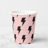 Black Pink Lightning Y2K Indie Trendy Party Cup Pappbecher (Vorderseite)